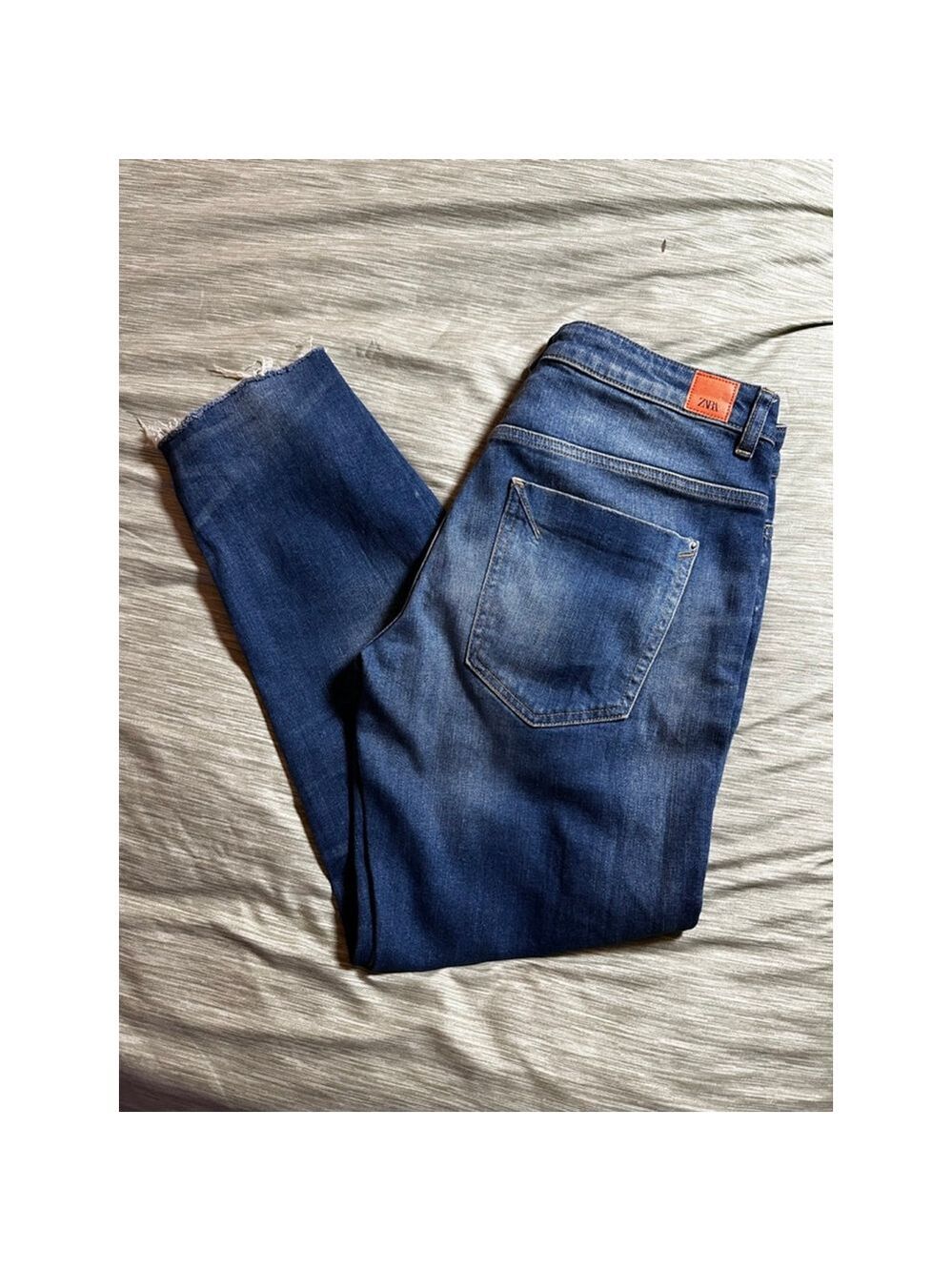 ZARA Blue Distressed Ankle & Cropped Jeans Size 6